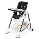 Baby Convertible Folding Adjustable High Chair with Wheel Tray Storage Basket by LJGDeals