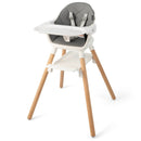 6-in-1 Baby High Chair with Removable Dishwasher and Safe Tray-White by LJGDeals