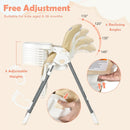 Foldable Baby High Chair with Double Removable Trays and Book Holder by LJGDeals