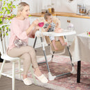 Foldable Baby High Chair with Double Removable Trays and Book Holder by LJGDeals