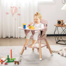 6-in-1 Baby High Chair with Removable Dishwasher and Safe Tray-White by LJGDeals