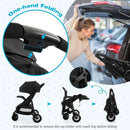 Baby Jogging Stroller with Adjustable Canopy for Newborn by LJGDeals