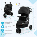 Baby Jogging Stroller with Adjustable Canopy for Newborn by LJGDeals