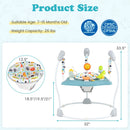 Baby Jump and Play Activity Center with Rotatable Seat and Interactive Toys