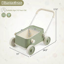 Push Walker with Storage Basket and Foldable Handle by DirectDeals