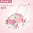 Push Walker with Storage Basket and Foldable Handle by LJGDeals