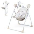 Electric Foldable Baby Rocking Chair with Adjustable Backrest