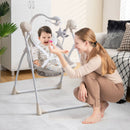 Electric Foldable Baby Rocking Chair with Adjustable Backrest by LJGDeals