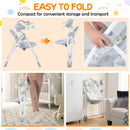 Electric Foldable Baby Rocking Chair with Adjustable Backrest