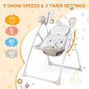 Electric Foldable Baby Rocking Chair with Adjustable Backrest by LJGDeals