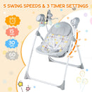 Electric Foldable Baby Rocking Chair with Adjustable Backrest