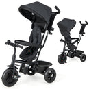 4-in-1 Baby Trike Kids Tricycle with Removable Canopy and Adjustable Push Handle