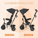 4-in-1 Baby Trike Kids Tricycle with Removable Canopy and Adjustable Push Handle by LJGDeals