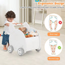 Baby Walker Push Toy with Handle for Boys Girls of 3+ Years Old-White by LJGDeals