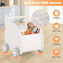 Baby Walker Push Toy with Handle for Boys Girls of 3+ Years Old-White by LJGDeals