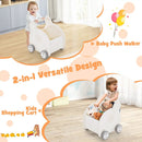 Baby Walker Push Toy with Handle for Boys Girls of 3+ Years Old-White by LJGDeals