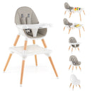 5-in-1 Baby Wooden Convertible High Chair