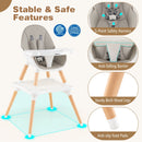 5-in-1 Baby Wooden Convertible High Chair