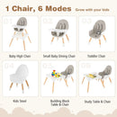5-in-1 Baby Wooden Convertible High Chair by LJGDeals