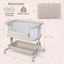 Bedside Sleeper Bassinet with 6-Level Adjustable Height by LJGDeals