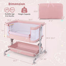 Bedside Sleeper Bassinet with 6-Level Adjustable Height by LJGDeals