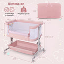 Bedside Sleeper Bassinet with 6-Level Adjustable Height by DirectDeals