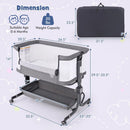 Bedside Sleeper Bassinet with 6-Level Adjustable Height by DirectDeals