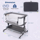Bedside Sleeper Bassinet with 6-Level Adjustable Height by LJGDeals