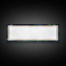 Panoramic Aurora Borealis Wall Art, Framed Canvas Print, Snowy Winter Landscape Painting, Winter Centerpiece Wall Art
