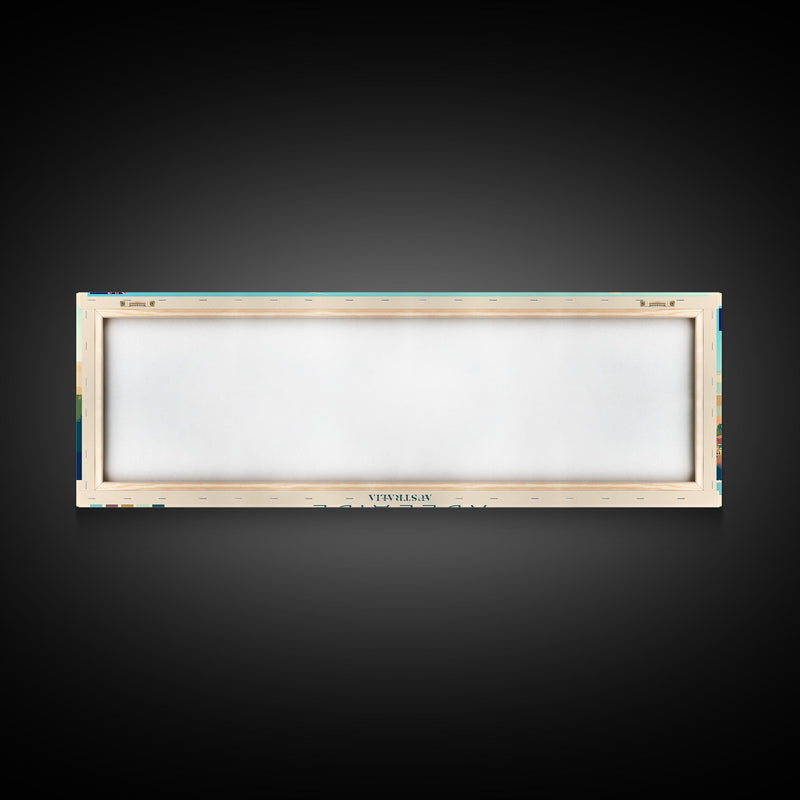 Adelaide, Australia Panoramic Travel Poster Canvas Print, Adelaide, Australia Painting, Australia Art, Adelaide Panoramic Travel Art, Travel Painting