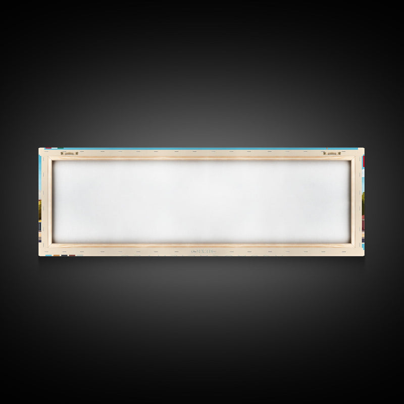 Aguascalientes, Mexico Panoramic Travel Poster Canvas Print, Aguascalientes, Mexico Painting, Mexico Art, Aguascalientes Travel Art, Guest Room Painting