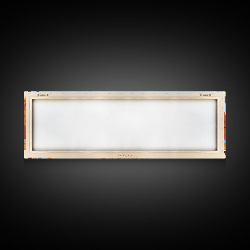 Oshawa, Canada Travel Poster Panoramic Canvas Print, Oshawa, Canada Painting, Canada Art, Oshawa Travel Art, Guest Room Painting