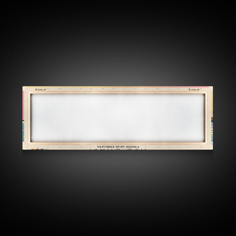 Abu Dhabi, United Arab Emirates Panoramic Canvas Print, Abu Dhabi, United Arab Emirates Painting, United Arab Emirates Art, Abu Dhabi Travel Poster, Travel Art, Housewarming Gift