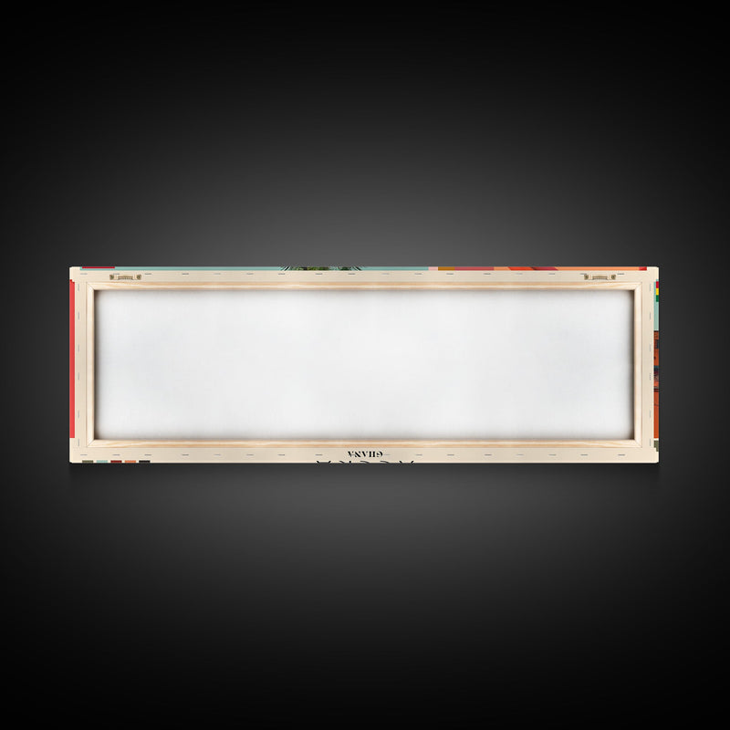 Accra, Ghana Panoramic Canvas Print, Accra, Ghana Painting, Ghana Art, Accra Travel Poster, Travel Art, Guest Room Painting