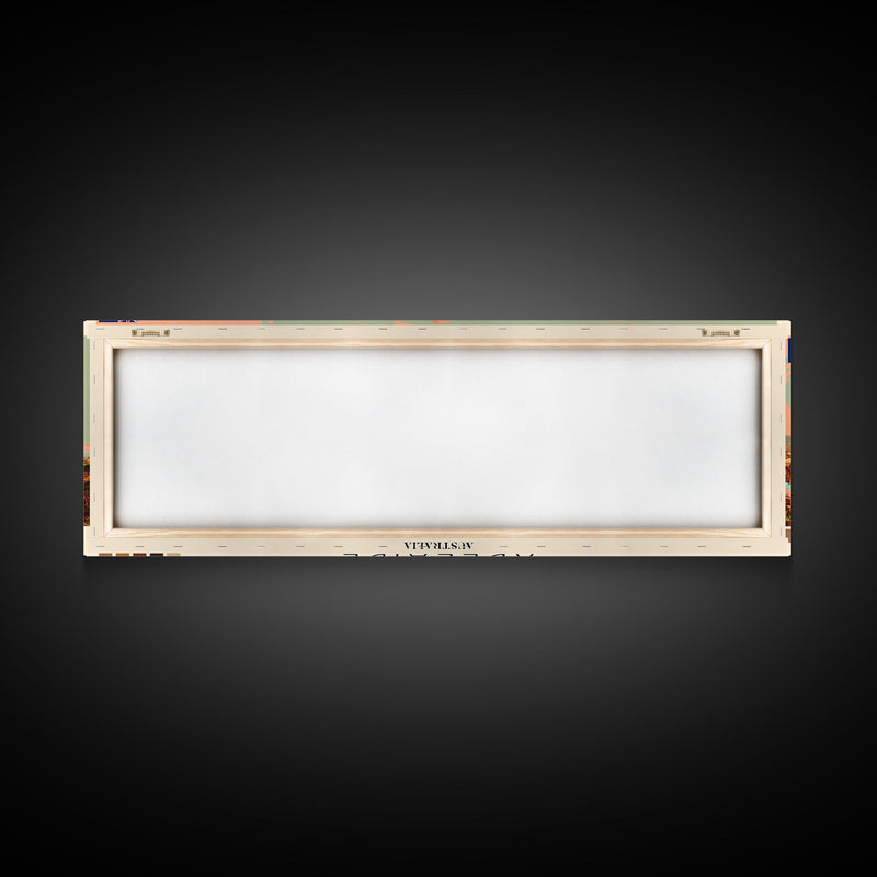 Adelaide, Australia Panoramic Canvas Print, Adelaide, Australia Painting, Australia Art, Adelaide Travel Poster, Travel Art, Guest Room Painting