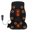 Back Massager Seat Cushion with Heat and 10 Vibration Motors for Pain Relief-Black by LJGDeals