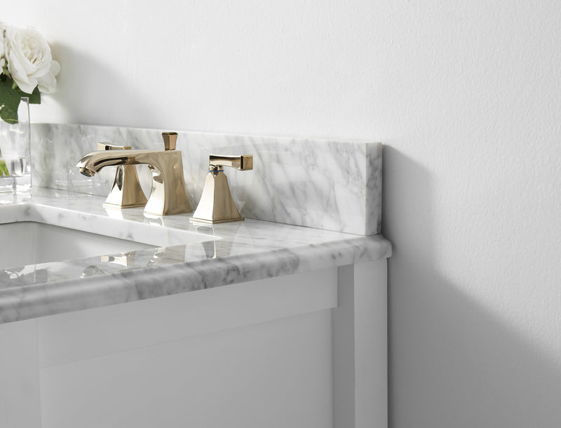 Hayley Bathroom Vanity with Sink and Carrara White Marble Top Cabinet Set