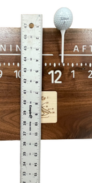 Baffie: 3-foot Walnut/resin golf clock by Linear Clockworks