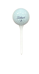 Baffie: 3-foot Walnut/resin golf clock by Linear Clockworks