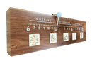 Baffie: 3-foot Walnut/resin golf clock by Linear Clockworks