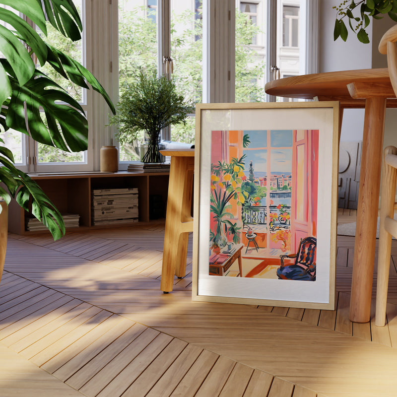 Abstract Pink Balcony