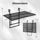 31.5 Inch Large Metal Folding Bar Table with 5 by DirectDeals
