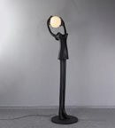Ball Holding Sculpture Character Floor Lamp