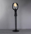 Ball Holding Sculpture Character Floor Lamp