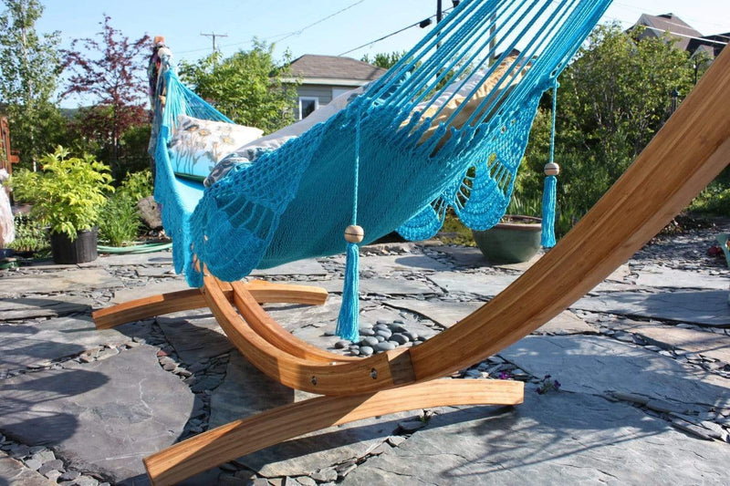 Nicaraguan Hammock with Eco-Friendly Bamboo Stand