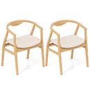 Bamboo Accent Chair with Armrest and Curved Backrest-Natural by LJGDeals