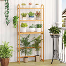 3-Tier Bamboo Bathroom Floor Organizer with 5-Position Shelves and 3 Hooks-Natural by LJGDeals