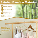 Bamboo Clothes Rack with Rattan Storage Basket and Wheels by LJGDeals
