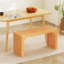 Bamboo Dining Bench Long Entryway Bench Indoor Outdoor Solid Wood Bench-Natural by LJGDeals