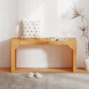 Bamboo Dining Bench Long Entryway Bench Indoor Outdoor Solid Wood Bench-Natural